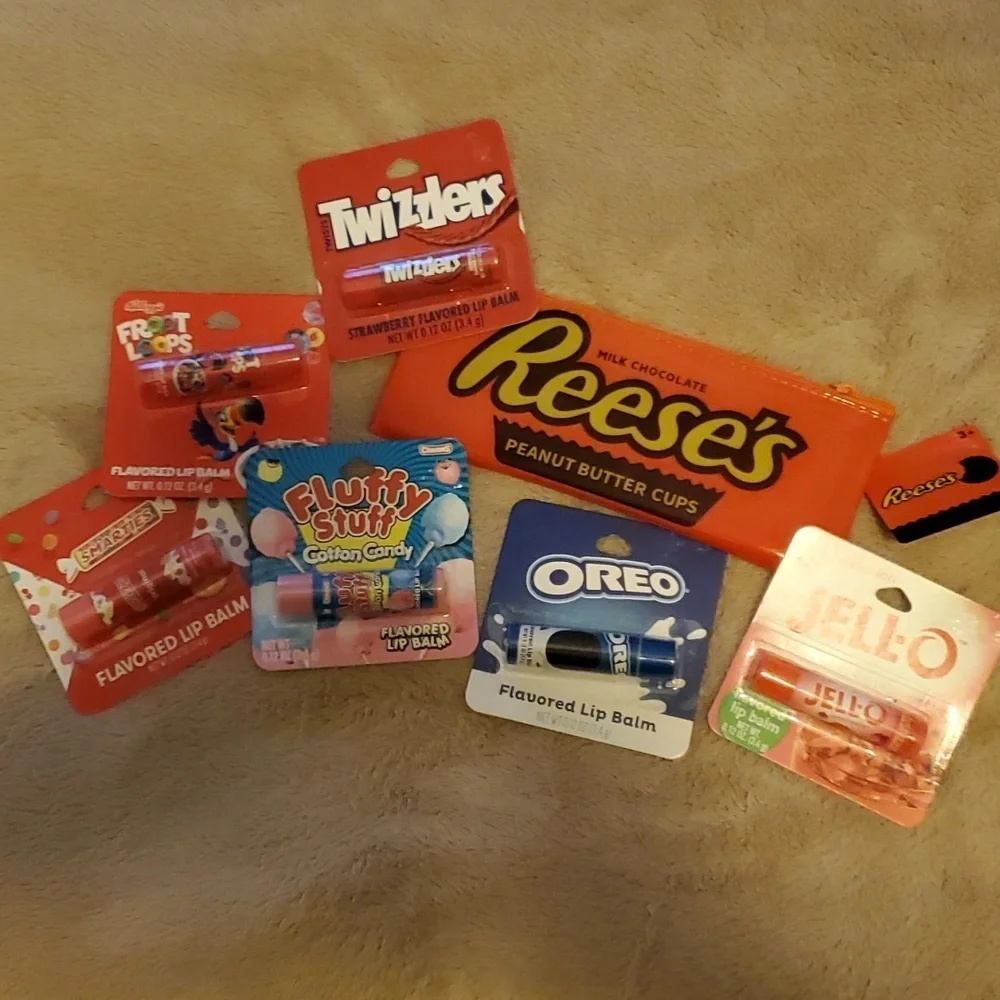 Candy Cookie Lip Balm Bundle with Reese's Pouch NWT - Picture 1 of 4